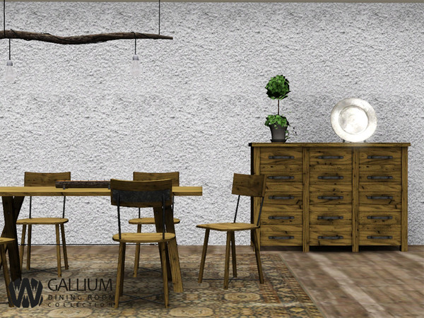 Sims 3 — Gallium Dining by wondymoon — - Gallium Dining - wondymoon@TSR - Apr'2014 - All objects are recolorable. - Set