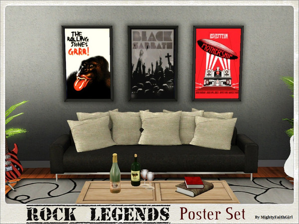 Sims 3 — Rock Legends Poster Set by mightyfaithgirl — Rocking Sims will love this poster set of Legendary Rock Heroes