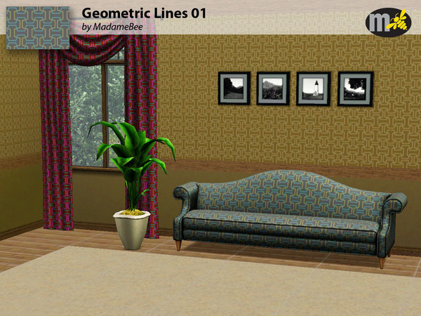 Sims 3 — Pattern_MBee_GeoLines01 by MadameBee — Pattern by MadameBee