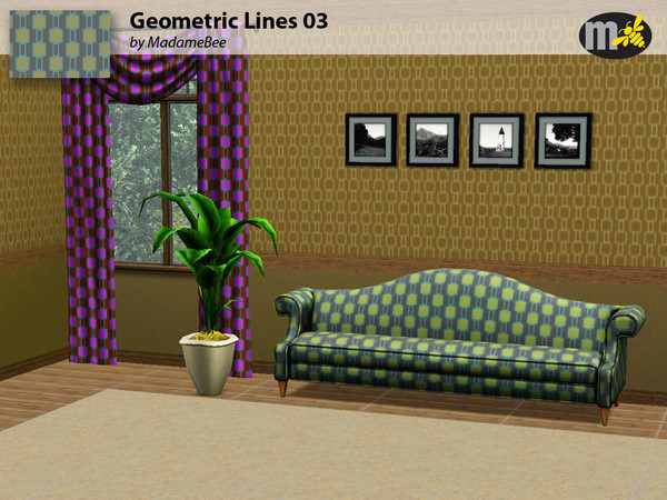 Sims 3 — Pattern_MBee_GeoLines03 by MadameBee — Pattern by MadameBee