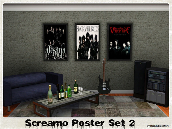 Sims 3 — Screamo Poster Set 2 by mightyfaithgirl — Teen Sims will love this poster set of Post Hardcore ( aka Screamo)