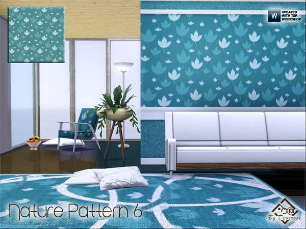 Sims 3 — Nature Pattern 6 by Devirose — Pattern in the designs of nature,in soft colors. Base Game Compatible,no need