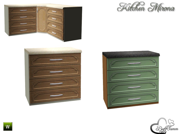 Sims 3 — Kitchen 'Mirona' Counter B by BuffSumm — Part of the *Kitchen 'Mirona'* Created by BuffSumm @ TSR ***TSRAA***
