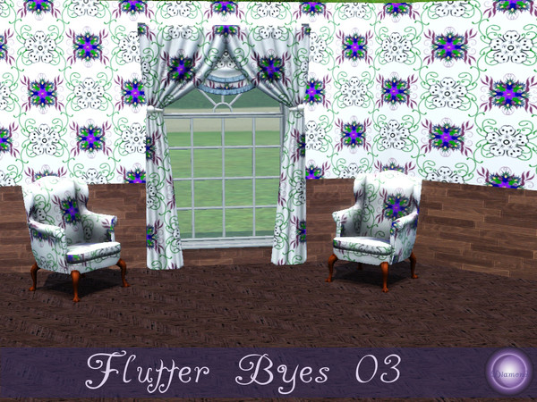 Sims 3 — Flutter Byes 03 by D2Diamond — Made from scratch using Create a Pattern. Comes in bright colors and a white