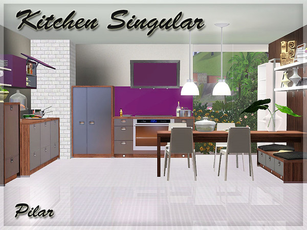 Sims 3 — Kitchen Singular by Pilar — Design your own kitchen