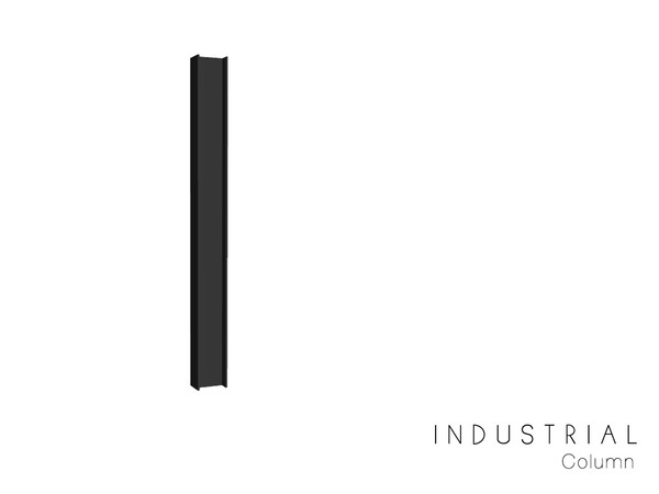 Sims 3 — Industrial Column by peskimus — Part of the Industrial Build Set Found under Columns in Build Mode