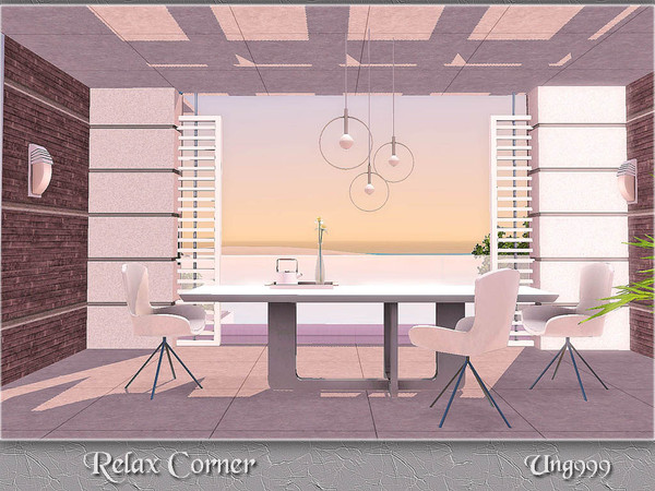 Sims 3 — Relax Corner by ung999 — This cozy dining and living room set can be used both indoor and outdoor. I placed it