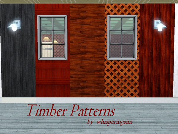 Sims 3 — Timber Patterns whisperingsim by whisperingsim — This is a set of five timber patterns created in the TSR