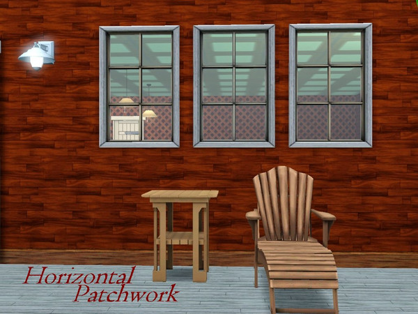 Sims 3 — horizontal patchwork_whisperingsim by whisperingsim — A horozontal patchwork timber pattern with three