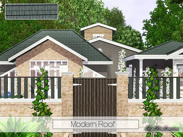 Sims 3 — Modern Roof by Pralinesims — By Pralinesims