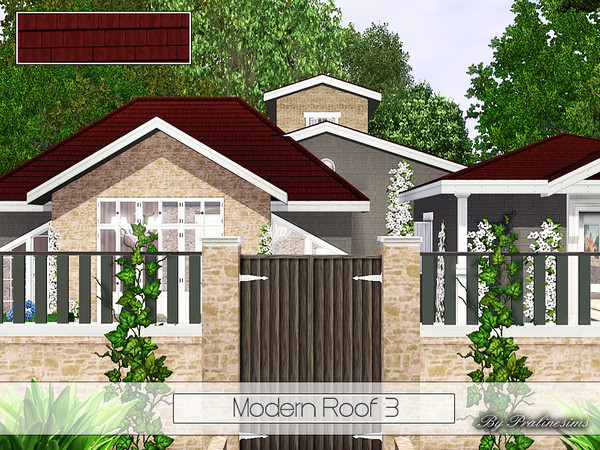 Sims 3 — Modern Roof 3 by Pralinesims — By Pralinesims