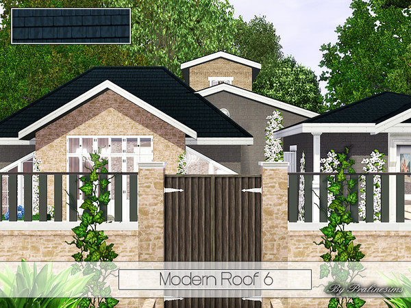 Sims 3 — Modern Roof 6 by Pralinesims — By Pralinesims