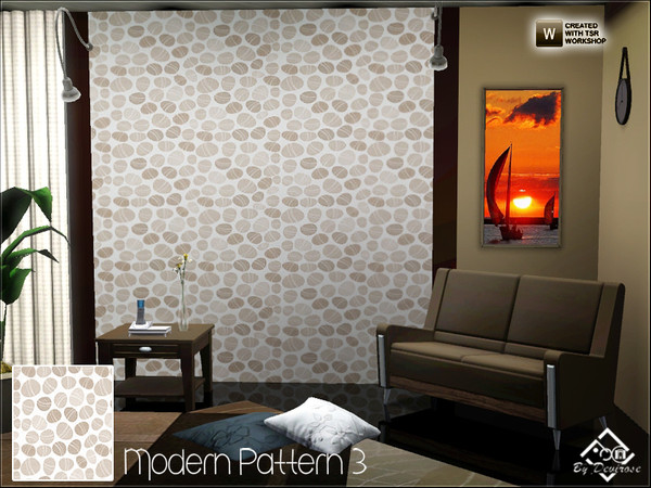 Sims 3 — Modern Pattern 3 by Devirose — Modern recolorable pattern in 2/3-level of recoloring. Ideal for any area