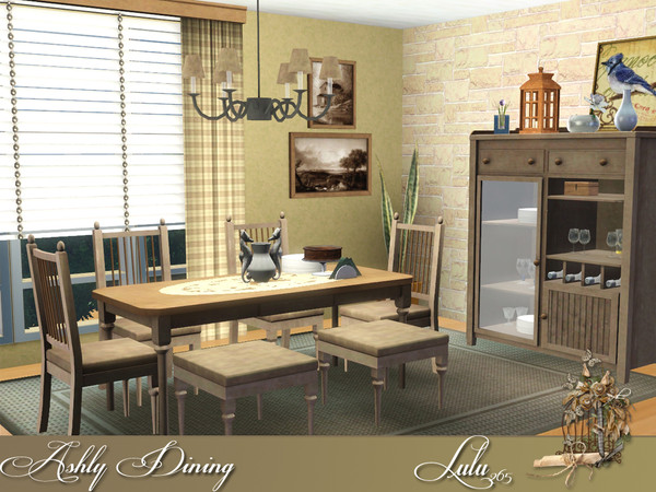 Sims 3 — Ashly Dining by Lulu265 — Enjoy romantic dinners and elegant meals at home with this stylish dining furniture