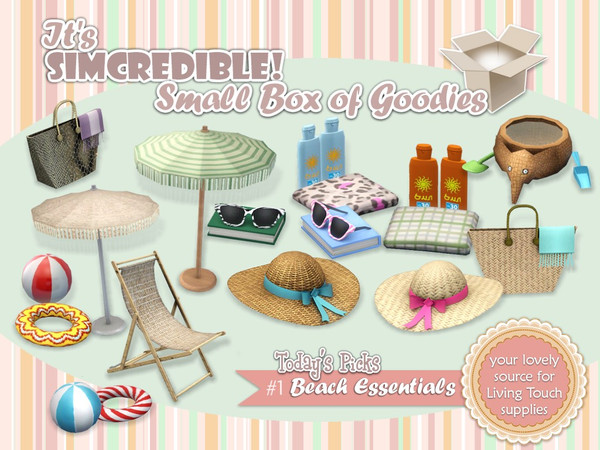 Sims 3 — Beach Essentials by SIMcredible! — It's SIMcredible! Small box of goodies #1 - Your lovely source for living