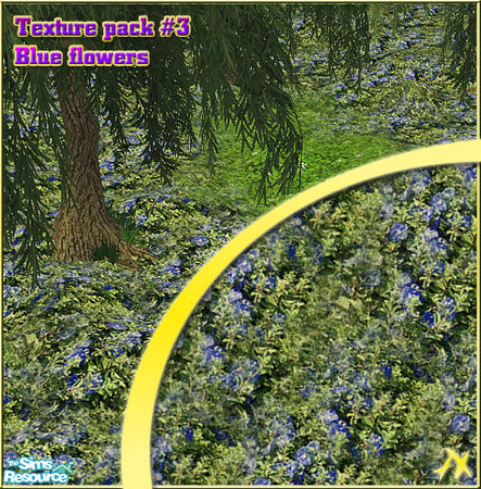 Sims 2 — TP#3 - Blue flowers by Axanterre — Lovely blue flowers. [You can use this outside TSR, but please credit if you