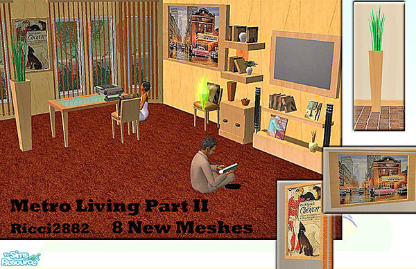 Sims 2 — Metro Livng Part Two by TheNumbersWoman — Part Two of the Metro Living Set. Collection file is in the Main Set