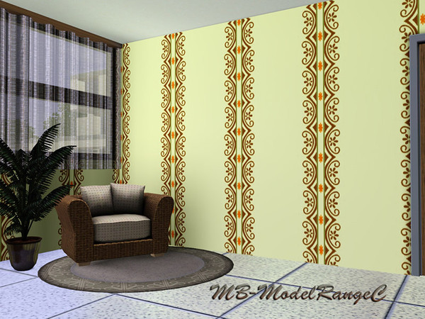 Sims 3 — MB-Model-RangeC by matomibotaki — Geometric pattern with 4 recolorable palettes, to find under - geometric -,