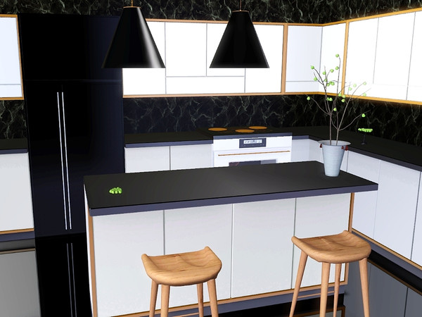Sims 3 — Kitchen Lance by Flovv — A modern kitchen with the perfect refrigerator for a big family. The stove will cook