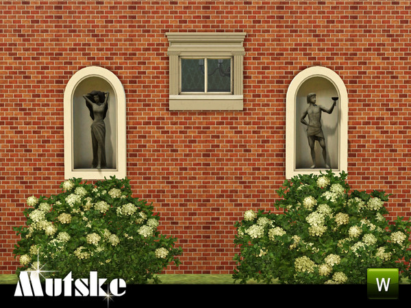 Sims 3 — Caesar's Pathway Privat 2x1 Single Window by Mutske — Matching the Caesar's Pathway doors. 4 Recolorable parts.