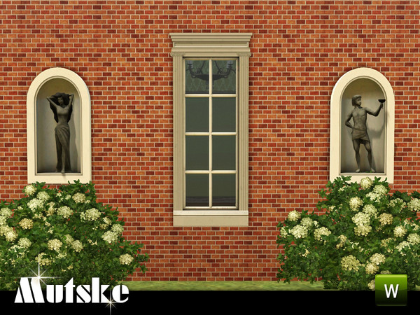 Sims 3 — Caesar's Pathway Tall Window 1x1 by Mutske — Matching the Caesar's Pathway doors. 4 Recolorable parts. 3
