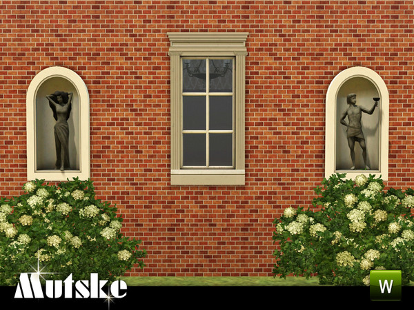 Sims 3 — Caesar's Pathway Middle Window 1x1 by Mutske — Matching the Caesar's Pathway doors. 4 Recolorable parts. 3