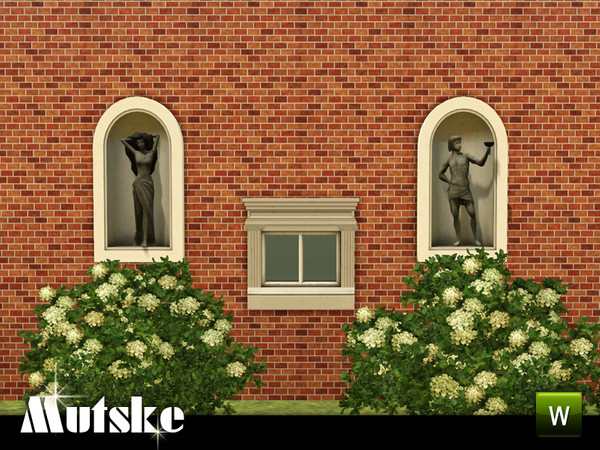 Sims 3 — Caesar's Pathway Dormer 2x1 Single Window by Mutske — Matching the Caesar's Pathway doors. 4 Recolorable parts.
