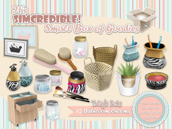 Sims 3 — Bathroom Charms by SIMcredible! — It's SIMcredible! Small box of goodies #2 - Your lovely source for living