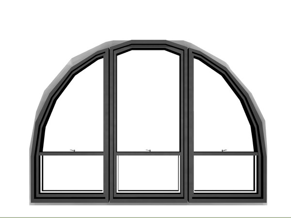 Sims 3 — Roman Arch Window 3x1 by MarcusSims912 — by MarcusSims91