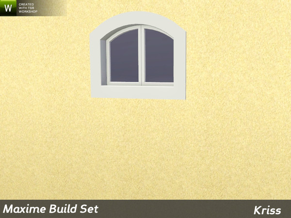 Sims 3 — Maxime Arched Privacy Single Window 1-tile by Kriss — Rustic elegance whether it's the countryside in Provence