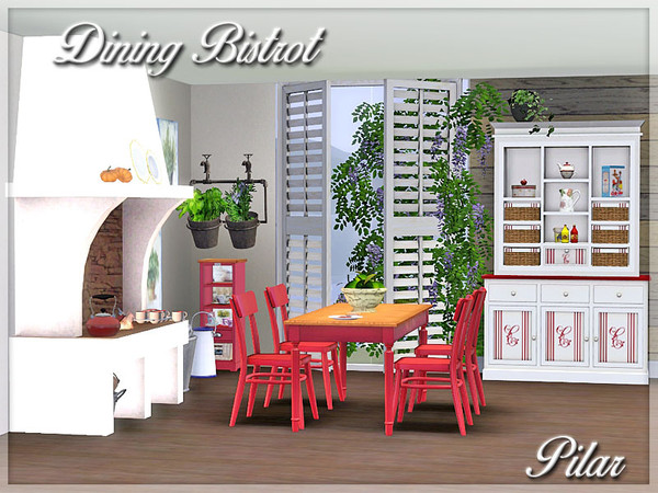 Sims 3 — Dining Bistrot by Pilar — Style tradition, cozy rural warmth, full of memories
