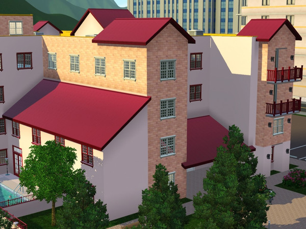 Sims 3 — Simple WineRed Roof by PhenomIIFX2 — I searched all over the internet and can't find a wine red roof so I made
