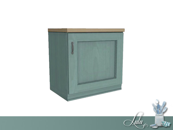 Sims 3 — Aqua Kitchen Counter by Lulu265 — Part of the Aqua Kitchen Set Made by Lulu265 for TSR