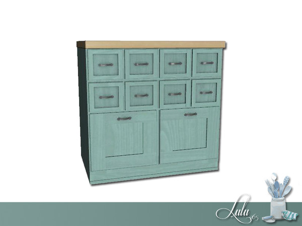 Sims 3 — Aqua Kitchen Counter Drawers by Lulu265 — Part of the Aqua kitchen Set Made by lulu265 for TSR