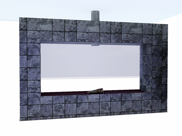 Sims 3 — Noci Fireplace by Flovv — A fireplace which will fit anywhere.