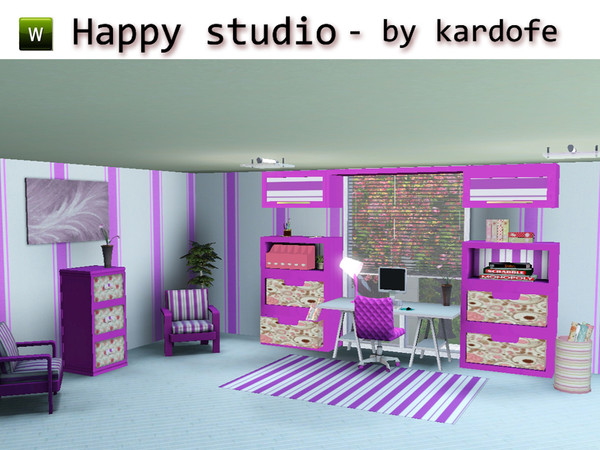 Sims 3 — Happy studio by kardofe — Colorist study for younger sims, which will provide them a note of joy
