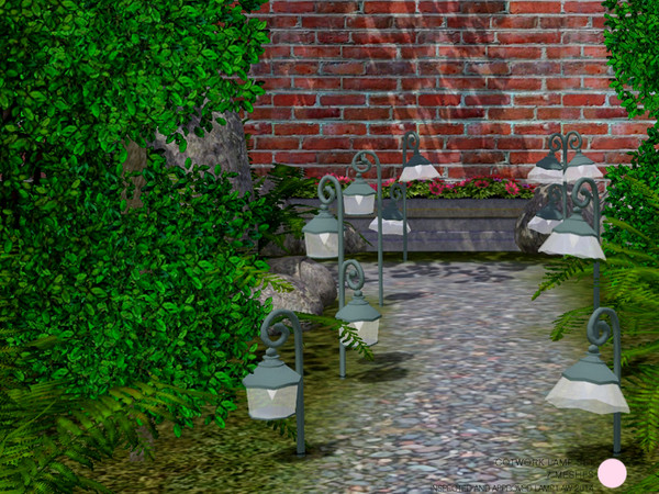 Sims 3 — Cotwork Lamp Set by DOT — Cotwork Lamp Set. Light and Fairy like ground outside lighting made of metal and