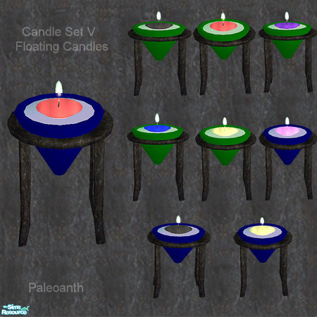 Sims 2 — Candle Set V-Floating candle by Paleoanth — Part V of the candle set. This is a floating candle set into a glass