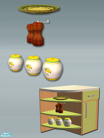 Sims 2 — Counter Shelf Deco 2 - Left by Shakeshaft — Part of a new kitchen set to compliment my Lucca Dining Room, set