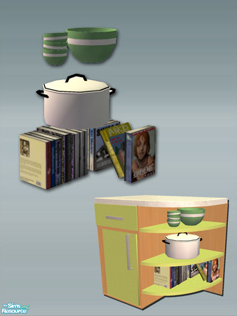 Sims 2 — Counter Shelf Deco - Right by Shakeshaft — Part of a new kitchen set to compliment my Lucca Dining Room, set