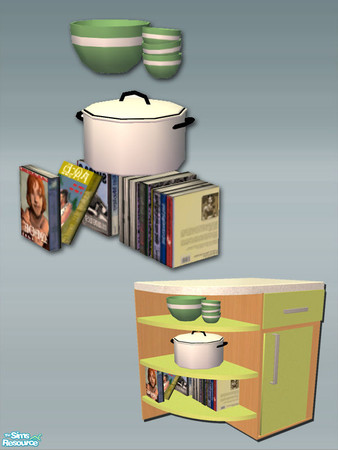 Sims 2 — Counter Shelf Deco - Left by Shakeshaft — Part of a new kitchen set to compliment my Lucca Dining Room, set