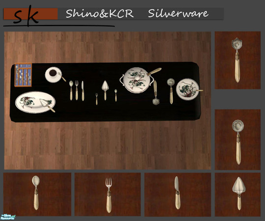 Sims 2 — Silverware by ShinoKCR — silverware fitting for our dishes set all Files are updated with bigger thumbnails so