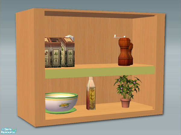 Sims 2 — Lucca Kitchen - Wall Unit 2 by Shakeshaft — Part of a new kitchen set to compliment my Lucca Dining Room, set