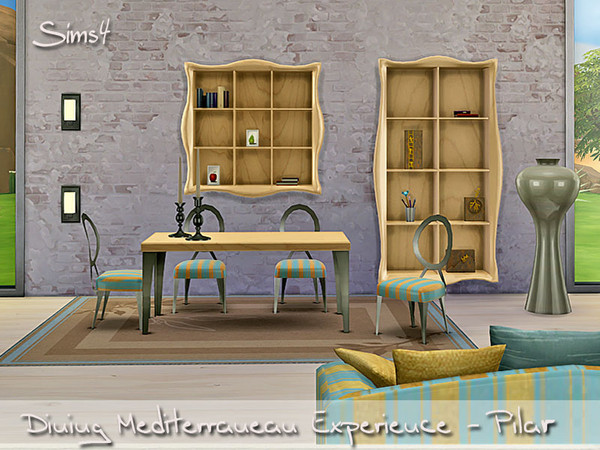 Sims 4 — Dining Mediterranean Experience by Pilar — Mediterranean experiencie, pure light and color 