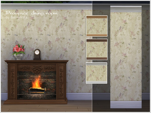 Sims 4 — Provence wall by Severinka_ — Wall coverings in the Provencal style Wallpapers have a delicate floral pattern