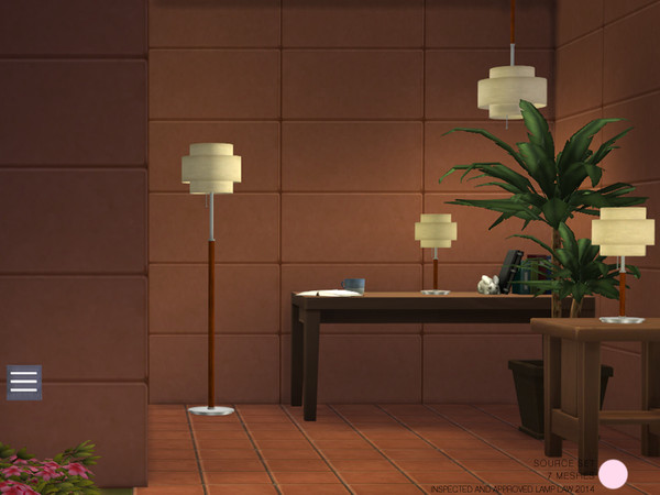 Sims 4 — Source Set by DOT — Source Set Contemporary and Modern with Chrome and Wood Design Lamps, plus Open Book and