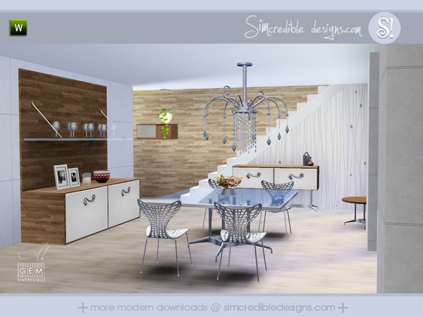 Sims 3 — Gem by SIMcredible! — A pearly and shiny dining room for your rich exotic sims which enjoy luxurious decoration