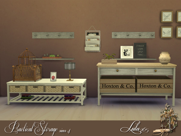 Sims 4 — Practical Storage Sims 4  by Lulu265 — Get a restful feel in your hallway with this classic colour scheme.Temper