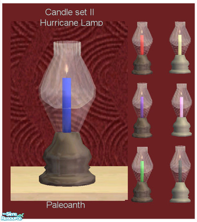 Sims 2 — Candle Set Part II-Hurricane Lamp by Paleoanth — Part II of the candle set. Even on the windiest days, you can