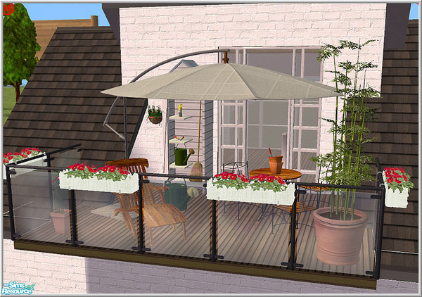 Sims 2 — Balcony set by Birgit43 — Summer time - balcony time